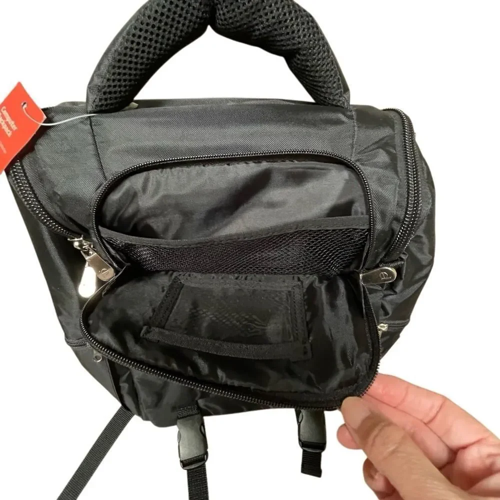 Perry Ellis Portfolio Computer Backpack cushioned top‎ handle black New